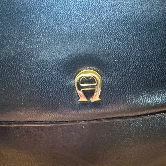 Vintage Etienne Aigner Black Leather Bag - Picture 4 of 6